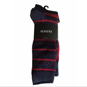 Alfani 4-pack Trouser Socks Navy Blue and Red